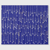 Kerst Goud en Zilver Mousserende Lichten Cadeaupapier (Vlak)