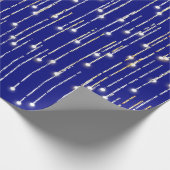 Kerst Goud en Zilver Mousserende Lichten Cadeaupapier (Hoek)