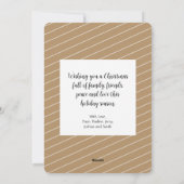 Kerst Goud en Zwart Familiefoto Feestdagenkaart (Achterkant)