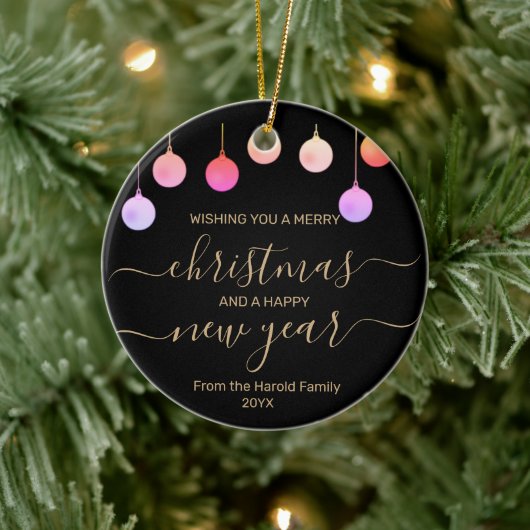 Kerst Goud Feestelijke Kleurrijke Hanging Ornament (Boom)