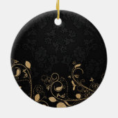 Kerst Goud Feestelijke Kleurrijke Hanging Ornament (Achterkant)
