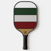 Kerst Goud Groen Rood Zilver en Witte Strepen Pickleball Paddle (Achterkant)