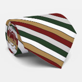 Kerst Goud Groen Rood Zilver en Witte Strepen Stropdas (Opgerold)