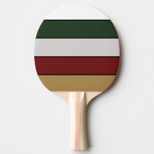 Kerst Goud Groen Rood Zilver en Witte Strepen Tafeltennisbatje