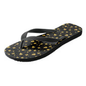 Kerst Goud Kerstman Sneeuwman Kous Patroon Teenslippers (Schuin)