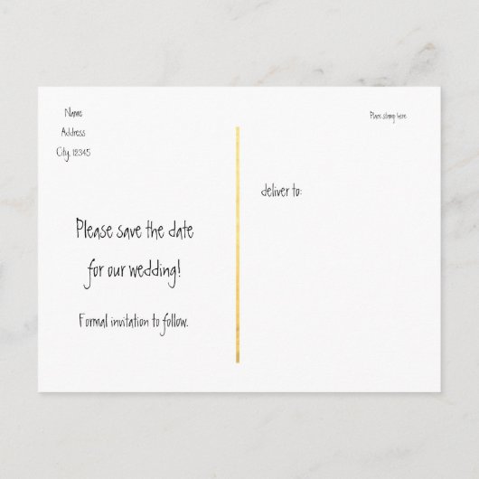 Kerst Goud Krijtbord Holly Briefkaart Opslaan Datu (Achterkant)