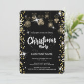 Kerst goud ornament, diamanten, sneeuwvlokken kaart (Staand voorkant)