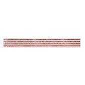 Kerst Goud Rood Wit Glitter Stripes Satijnen Lint (Voorkant)