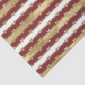 Kerst Goud Rood Witte Strepen Glitter Harten Tissuepapier (Detail)