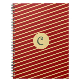 Kerst Goud strepen rood bijpassend voor de familie Notitieboek