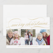 kerst | Goud/wit Feestdagenkaart (Voorkant / Achterkant)