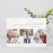 kerst | Goud/wit Feestdagenkaart (Staand voorkant)