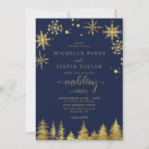 Kerst Goud Woodland Pine Trees Wedding I
