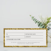 Kerst Goud Zakelijk Cadeaubon (Staand voorkant)