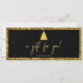 Kerst Goud Zakelijk Cadeaubon (Achterkant)