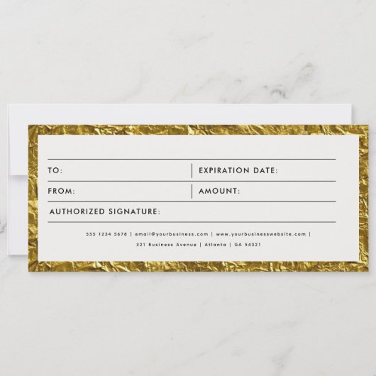 Kerst Goud Zakelijk Cadeaubon (Voorkant)