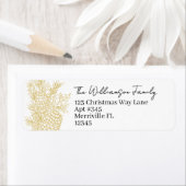 Kerst Goud Zwart Botanisch Retour Adres Etiket (Insitu)