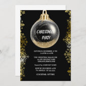 Kerst GOUDEN BAL Uitnodiging (Voorkant / Achterkant)