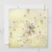 Kerst Gouden Bell Bruiloft Uitnodigen Kaart (Achterkant)