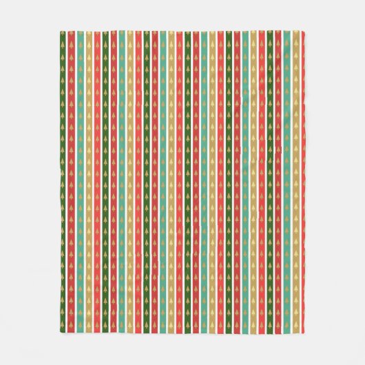 Kerst gouden bomen patronen - Elegant en Chic Fleece Deken (Voorkant)