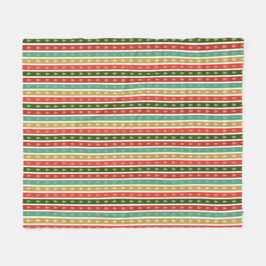 Kerst gouden bomen patronen - Elegant en Chic Fleece Deken (Voorkant (Horizontaal))