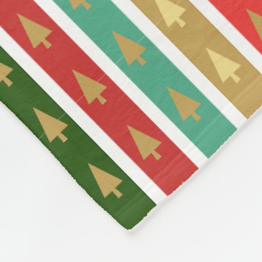 Kerst gouden bomen patronen - Elegant en Chic Fleece Deken (Hoek)