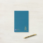 Kerst Gouden Boom Vrede Joy Hope Blauwgroen Bedrij Post-it® Notes (Op bureau)