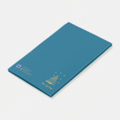 Kerst Gouden Boom Vrede Joy Hope Blauwgroen Bedrij Post-it® Notes (Schuin)