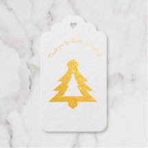 Kerst gouden folie cadeaukaartjes