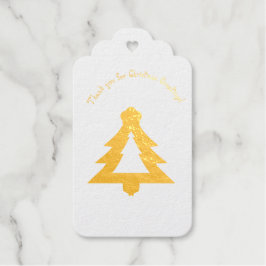 Kerst gouden folie cadeaukaartjes cadeaulabels