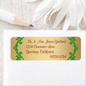 Kerst Gouden Folie Look Retouradres Labels (Insitu)