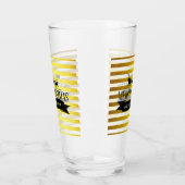 Kerst Gouden Gestreepte Glas Tumbler (Links)