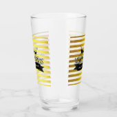 Kerst Gouden Gestreepte Glas Tumbler (Rechts)