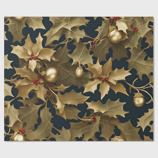 kerst-gouden inpakpapier (Vlak)