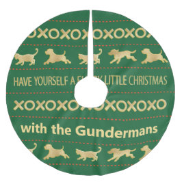 Kerst Gouden Kat Hond Furries Kerstboom Rok