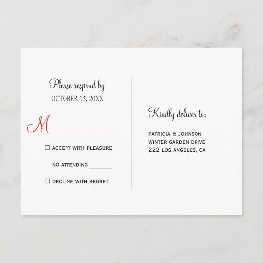 Kerst gouden lijst seizoensgebonden bloemen bruilo uitnodiging briefkaart (Achterkant)