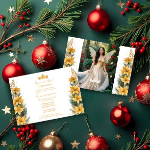 Kerst Gouden Poinsettias Inspiraties Bloemen Kaart