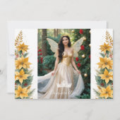 Kerst Gouden Poinsettias Inspiraties Bloemen Kaart (Voorkant)