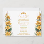 Kerst Gouden Poinsettias Inspiraties Bloemen Kaart (Achterkant)