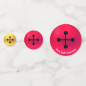 Kerst Gouden & Rode Jingle Bells Confetti (Voorkanten)