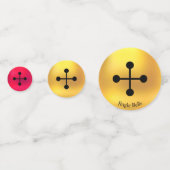 Kerst Gouden & Rode Jingle Bells Confetti (Achterkanten)