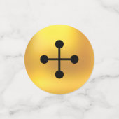 Kerst Gouden & Rode Jingle Bells Confetti (Kleine voorkant)