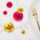 Kerst Gouden & Rode Jingle Bells Confetti (Groep)