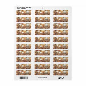 kerst : gouden siervoorwerpen op het etiket (Full Sheet)