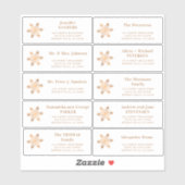Kerst gouden sneeuwvlok gast adresetiketten sticker (Vel)