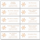 Kerst gouden sneeuwvlok gast adresetiketten sticker (Voorkant)