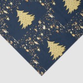 Kerst Gouden Sterren en Boom met Bubbels Tissuepapier (Detail)