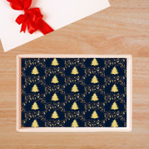 Kerst Gouden Sterren en Boom met Bubbels