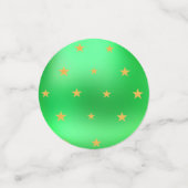 Kerst Gouden Sterren op Groene & Rode Lijst Confet Confetti (Kleine voorkant)