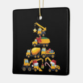 Kerst Graafmachine Bouwtruck Boom Keramisch Ornament (Links)